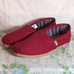 Toms Alpargata Red Shoes womens 9.5